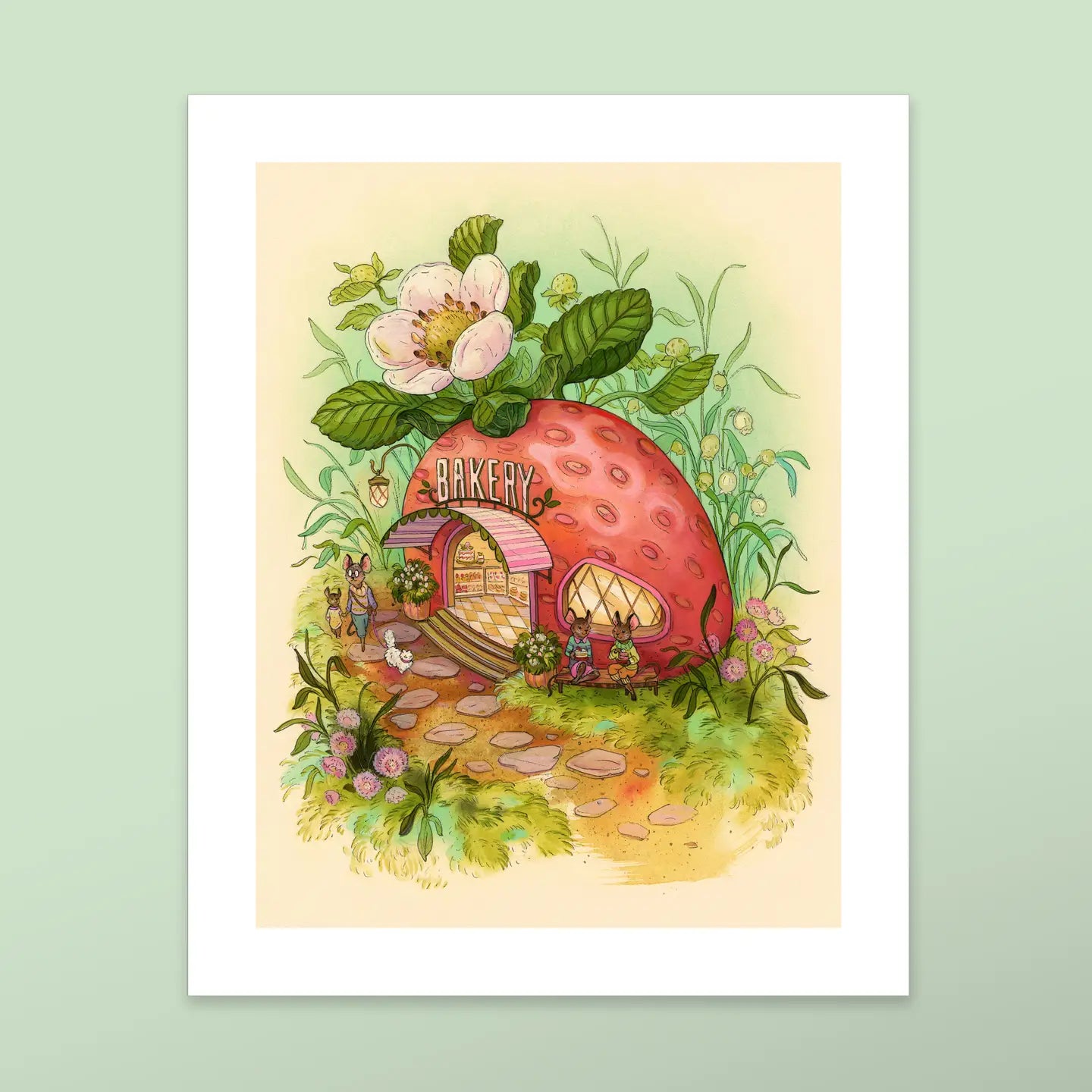 Strawberry Bakery - Fine Art Print