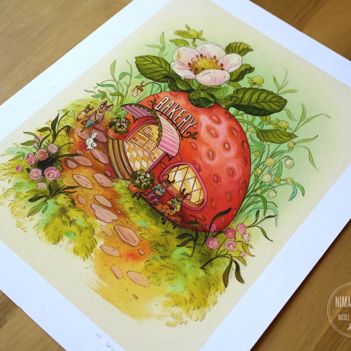 Strawberry Bakery - Fine Art Print