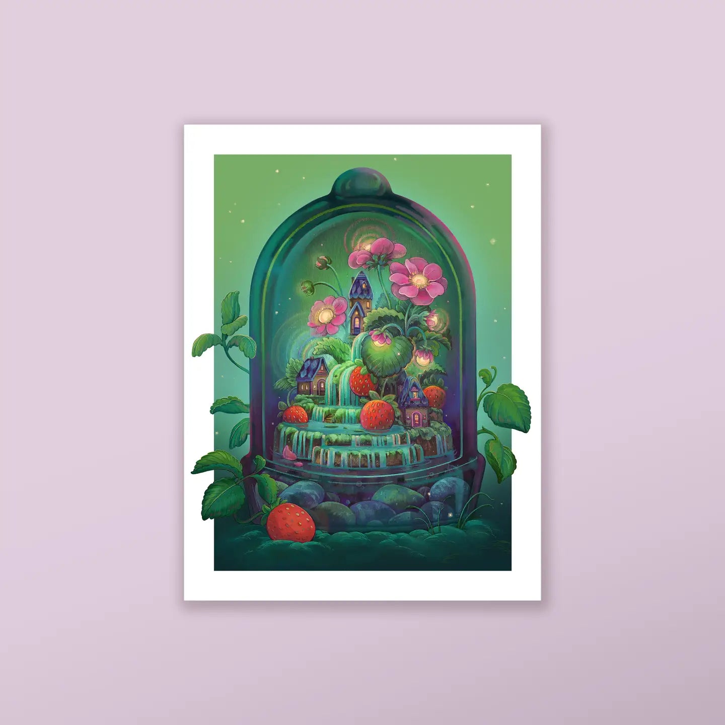 Strawberry Terrarium - Fine Art Print