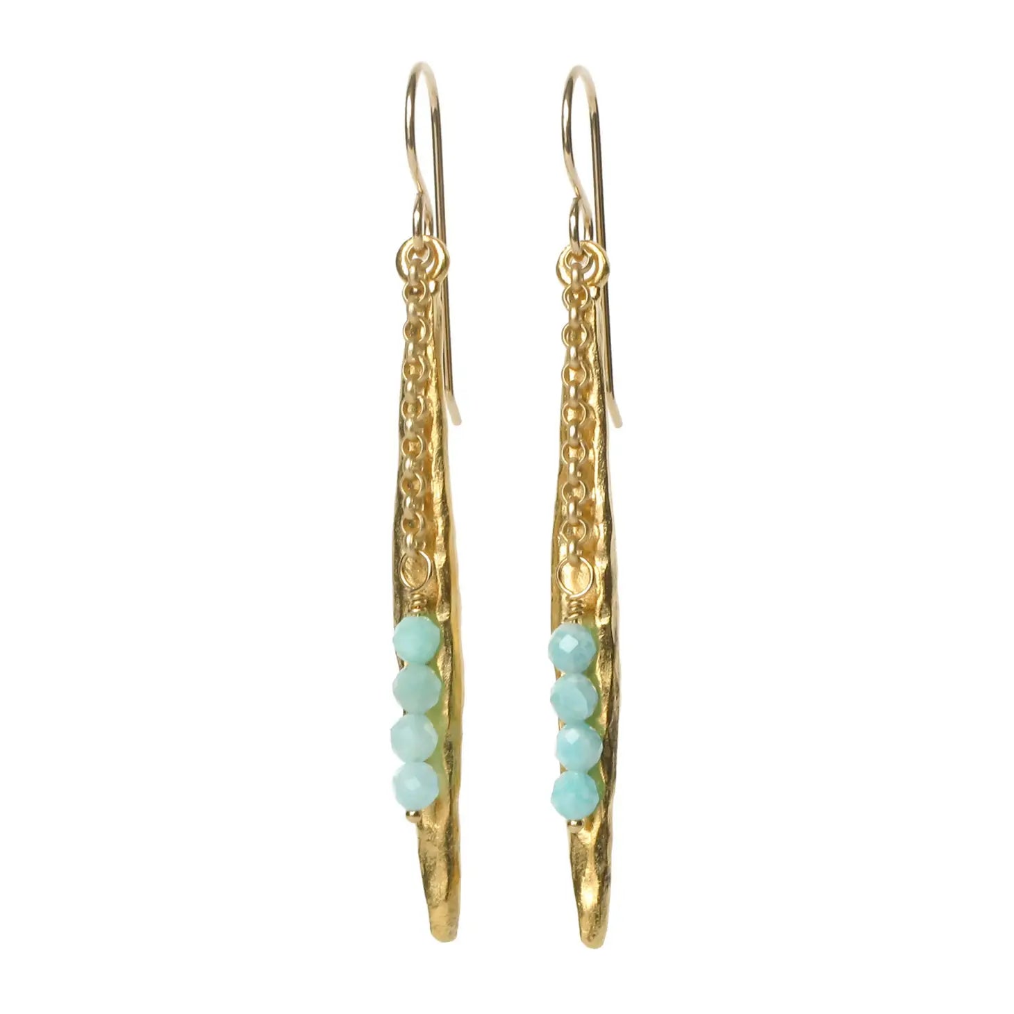 Sydney Gold Earrings - Amazonite