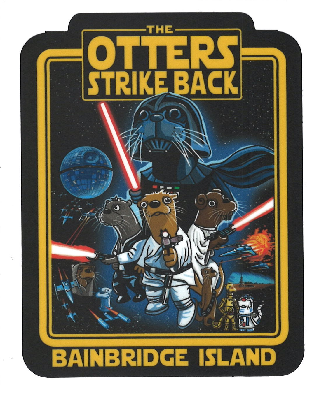 The Otters Strike Back Bainbridge Island Sticker