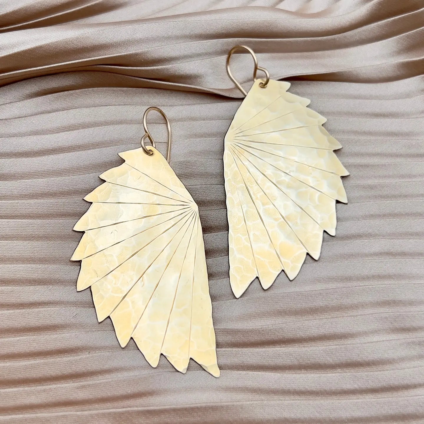 Winged Round Earrings