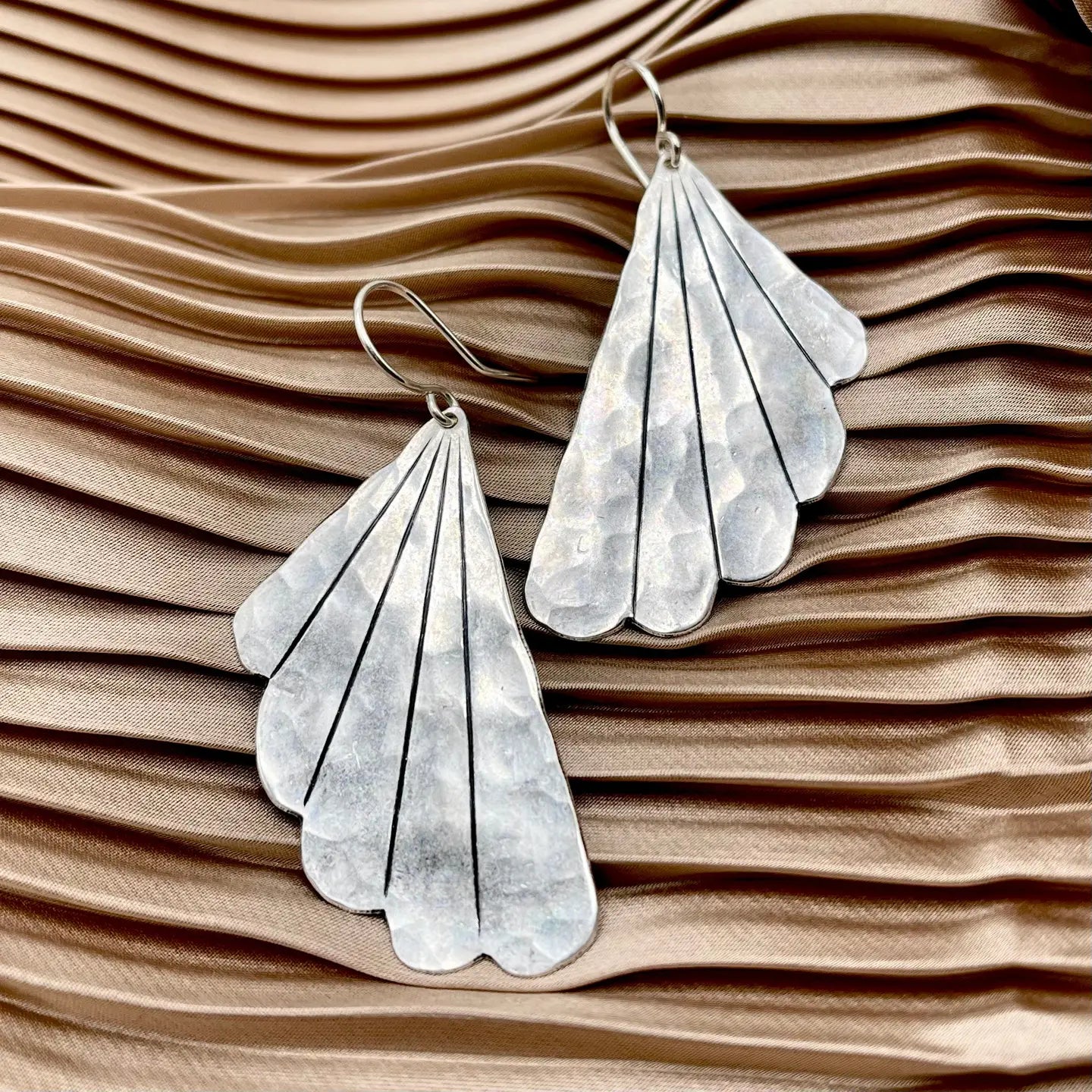 Winged Round Earrings