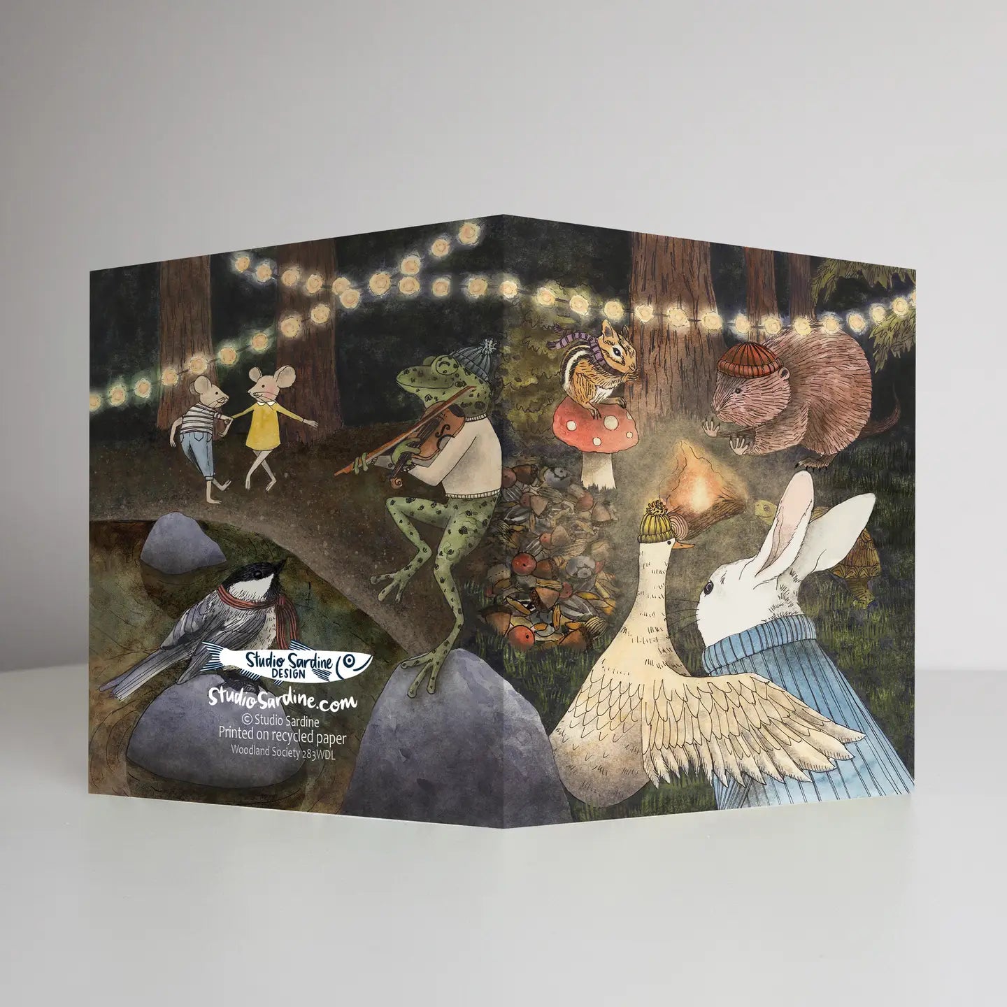 Woodland Society Blank Greeting Card