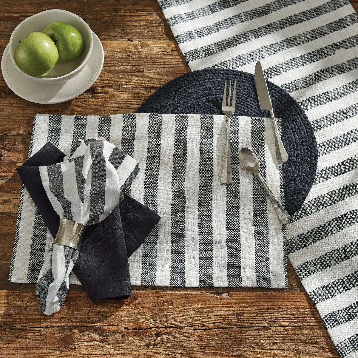 Ziva Napkin - Black Stripes