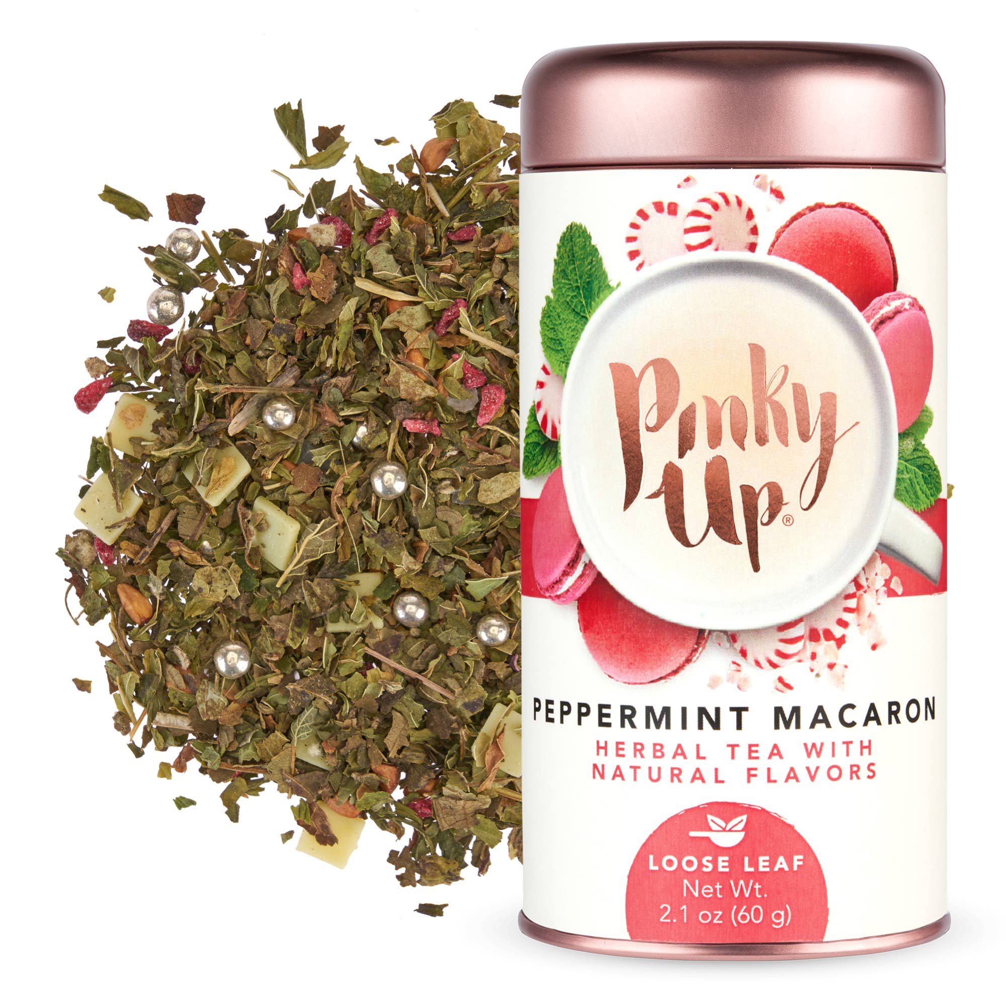 Loose Leaf Flavored Tea Tin - Peppermint Macaron -Herbal Tea