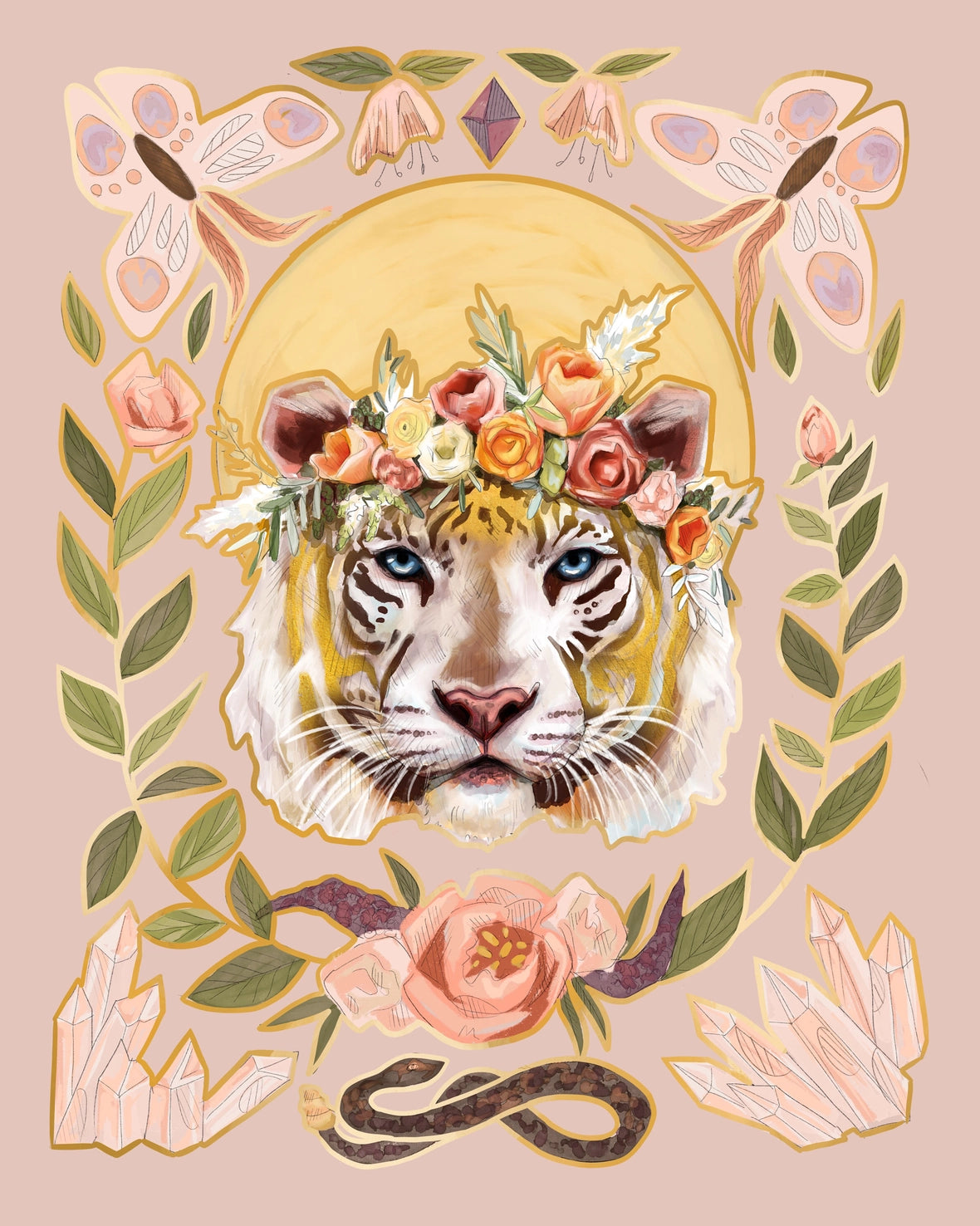 Golden Tiger Altar | Art Prints