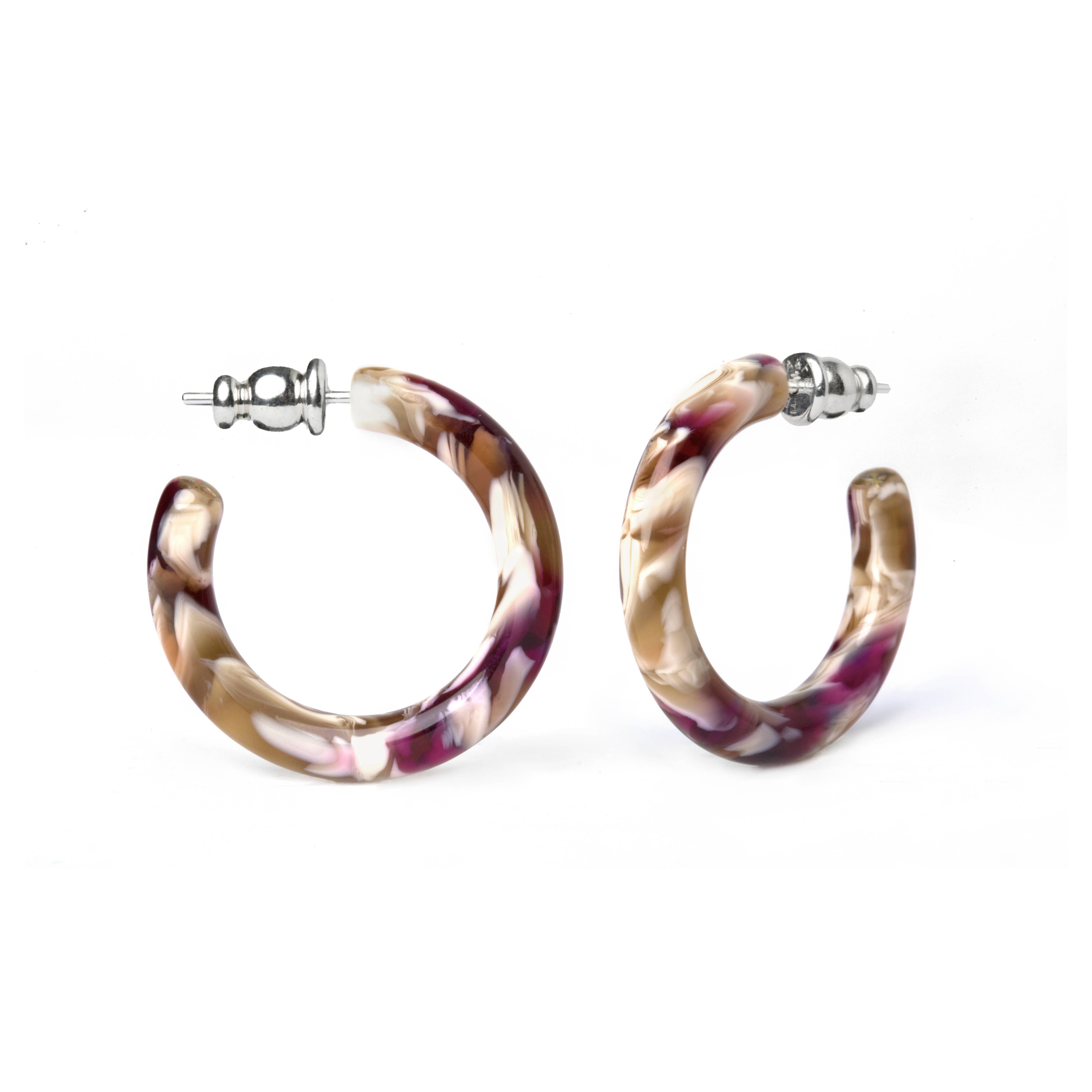 Ultra Mini Hoop Collection | Small Acetate Hoops: Autumn