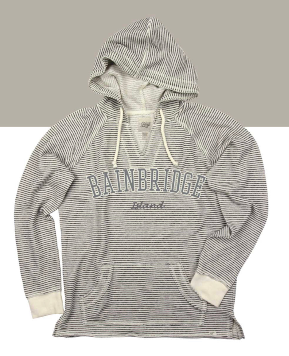 Bainbridge Island Striped French Terry Hoodie