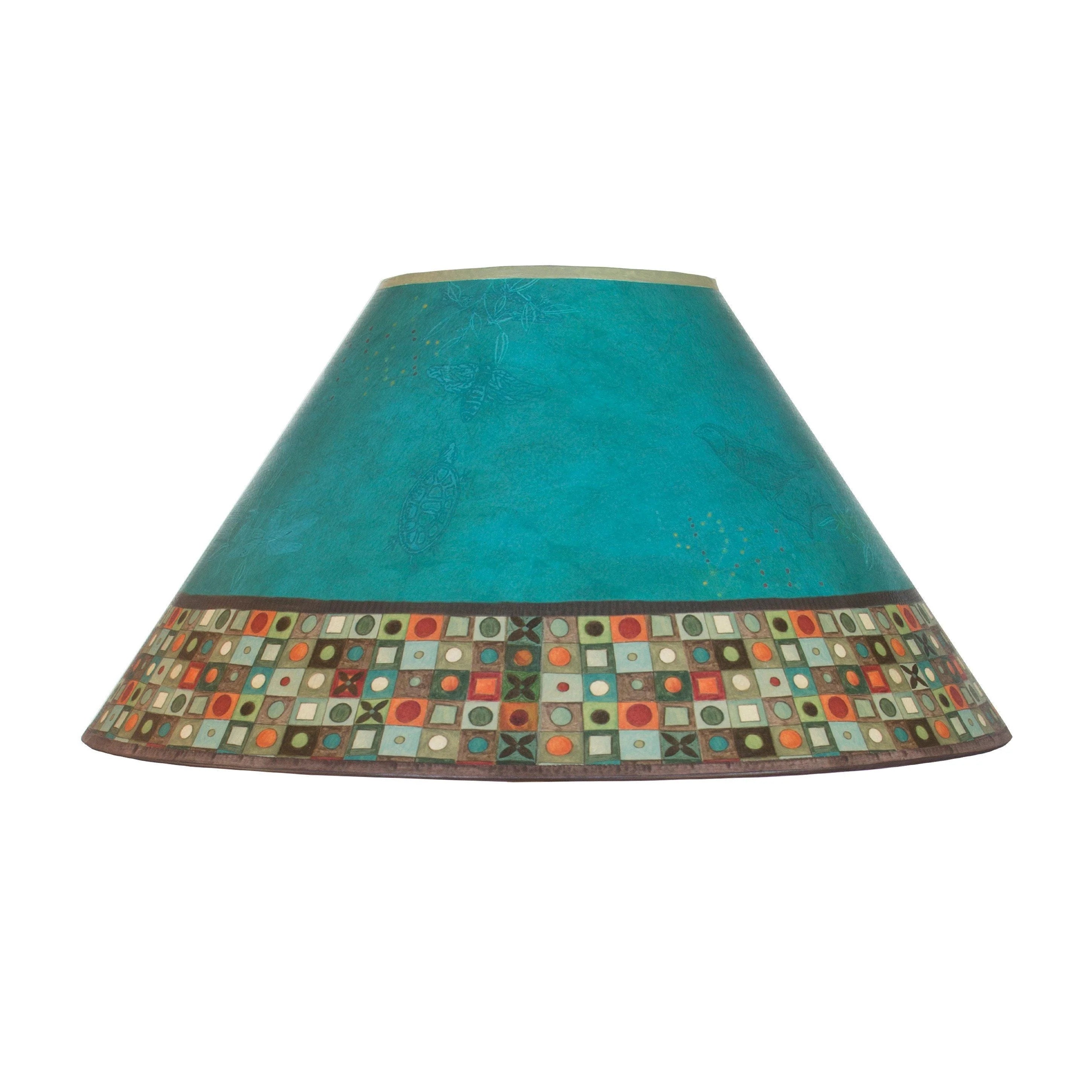 Jade Mosaic Large Conical Lamp Shade