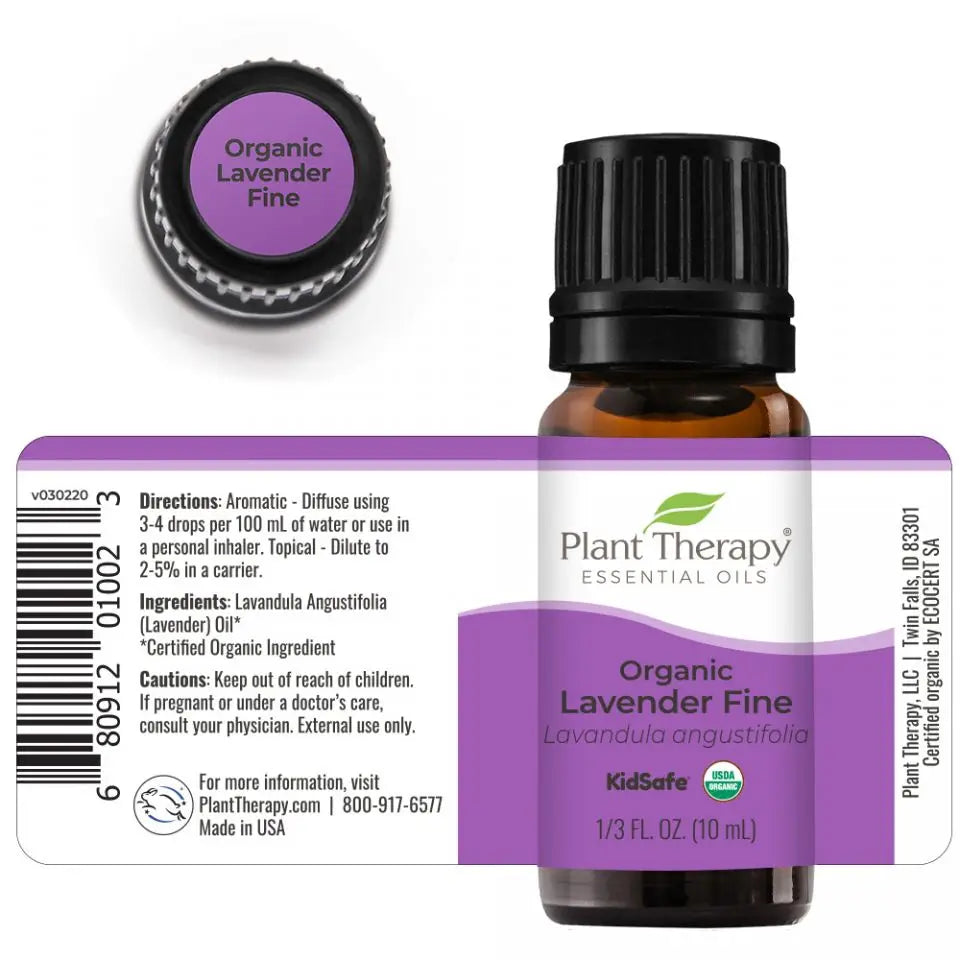 Organic Lavender Fine Essential Oil 10 mL