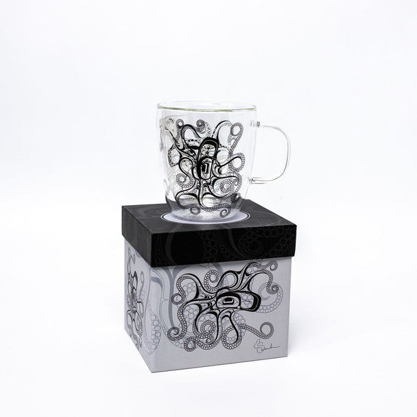 Double Walled Glass Mug- Octopus (Nuu)