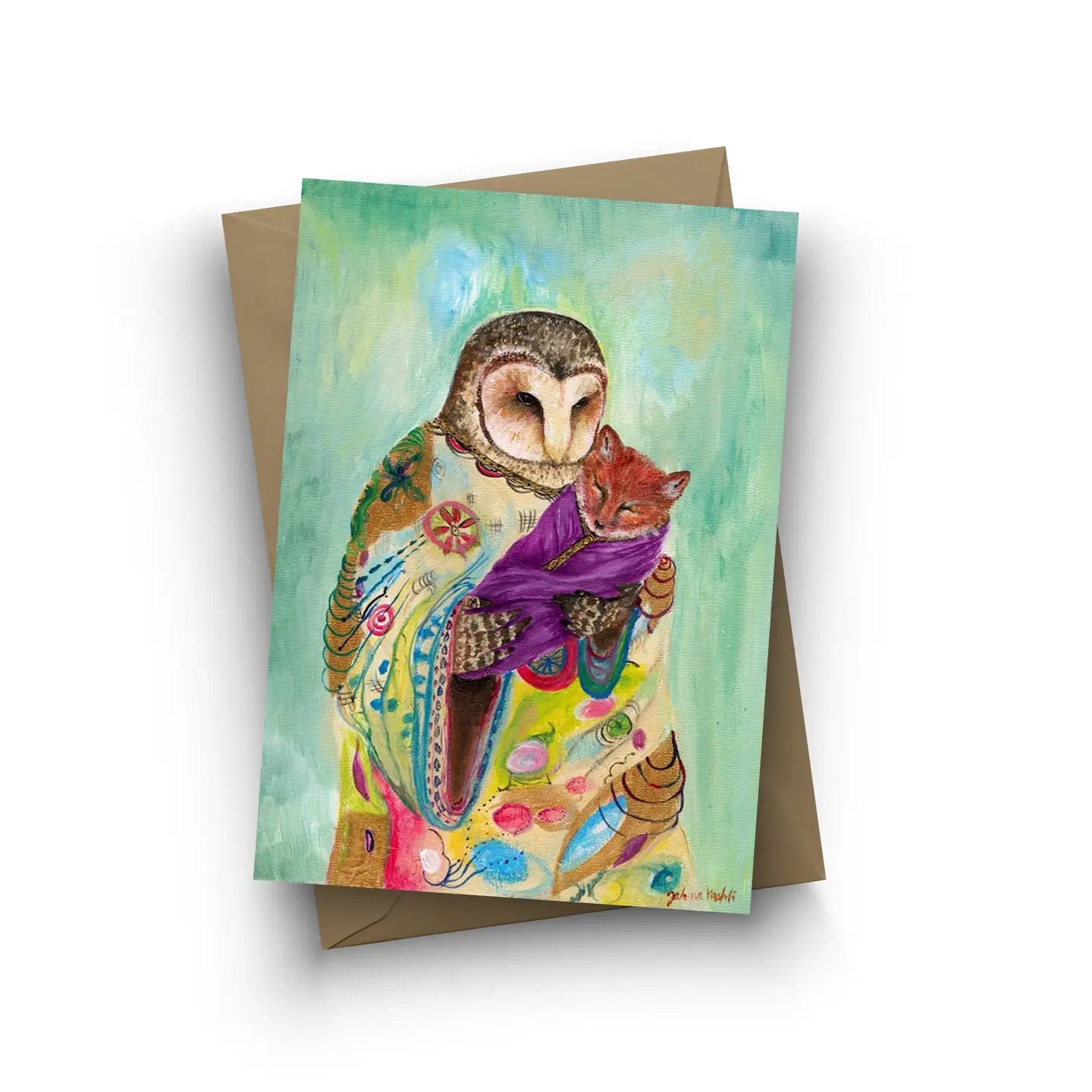 "Mother Owl" Single Card