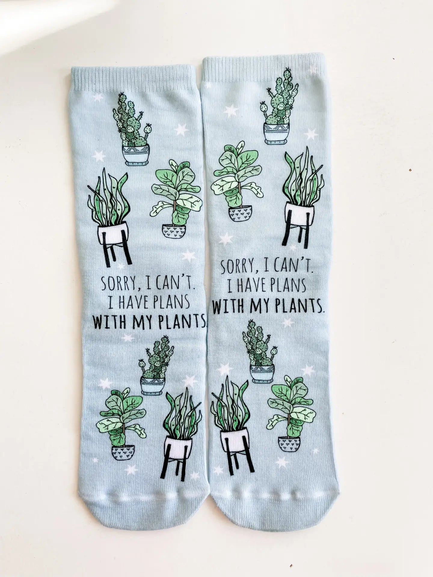 Sorry I  cant I have plans with my plants- Funny Socks