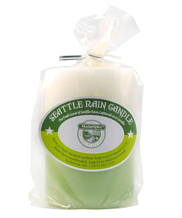 Seattle Rain Pillar Candle