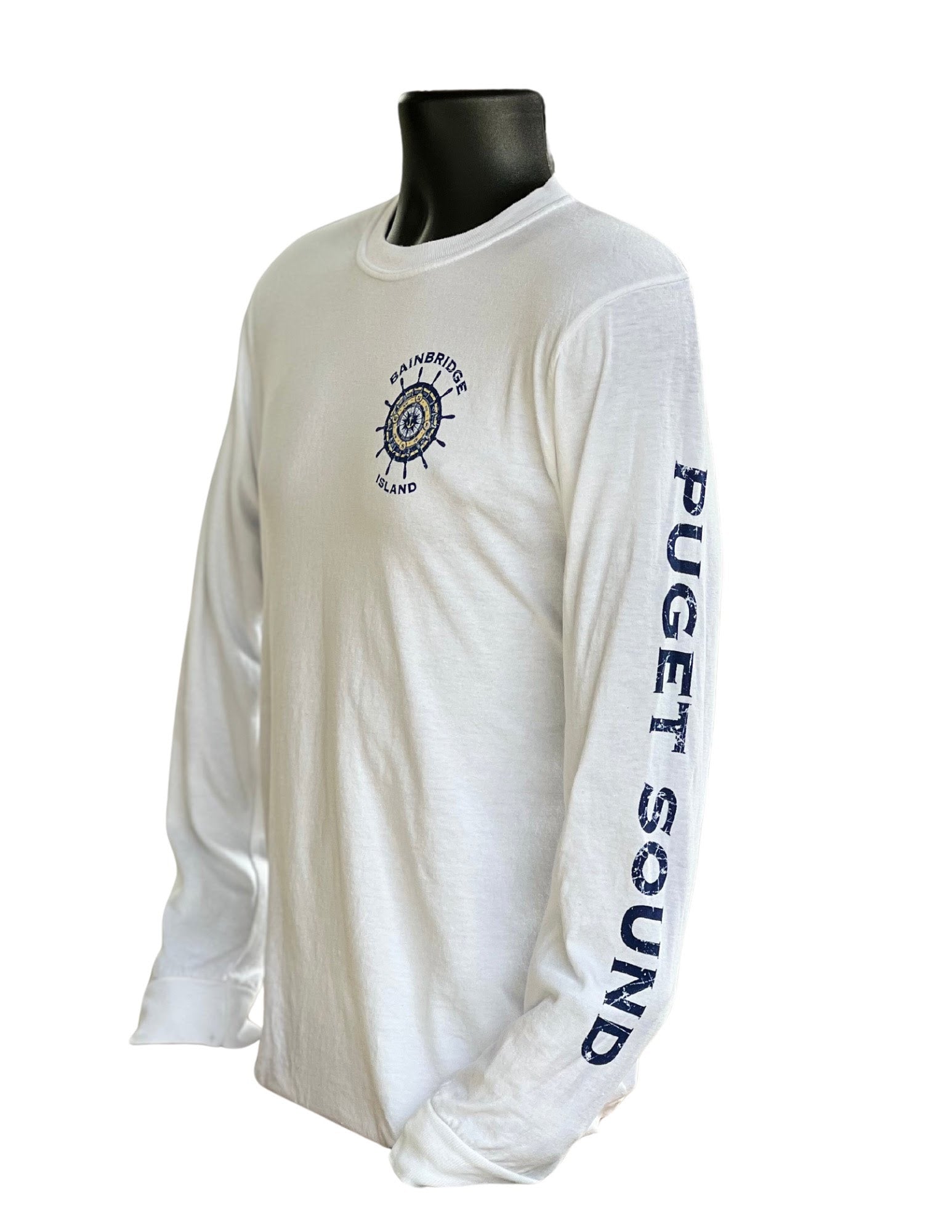 Bainbridge Island Harbormaster Long Sleeve Shirt - White