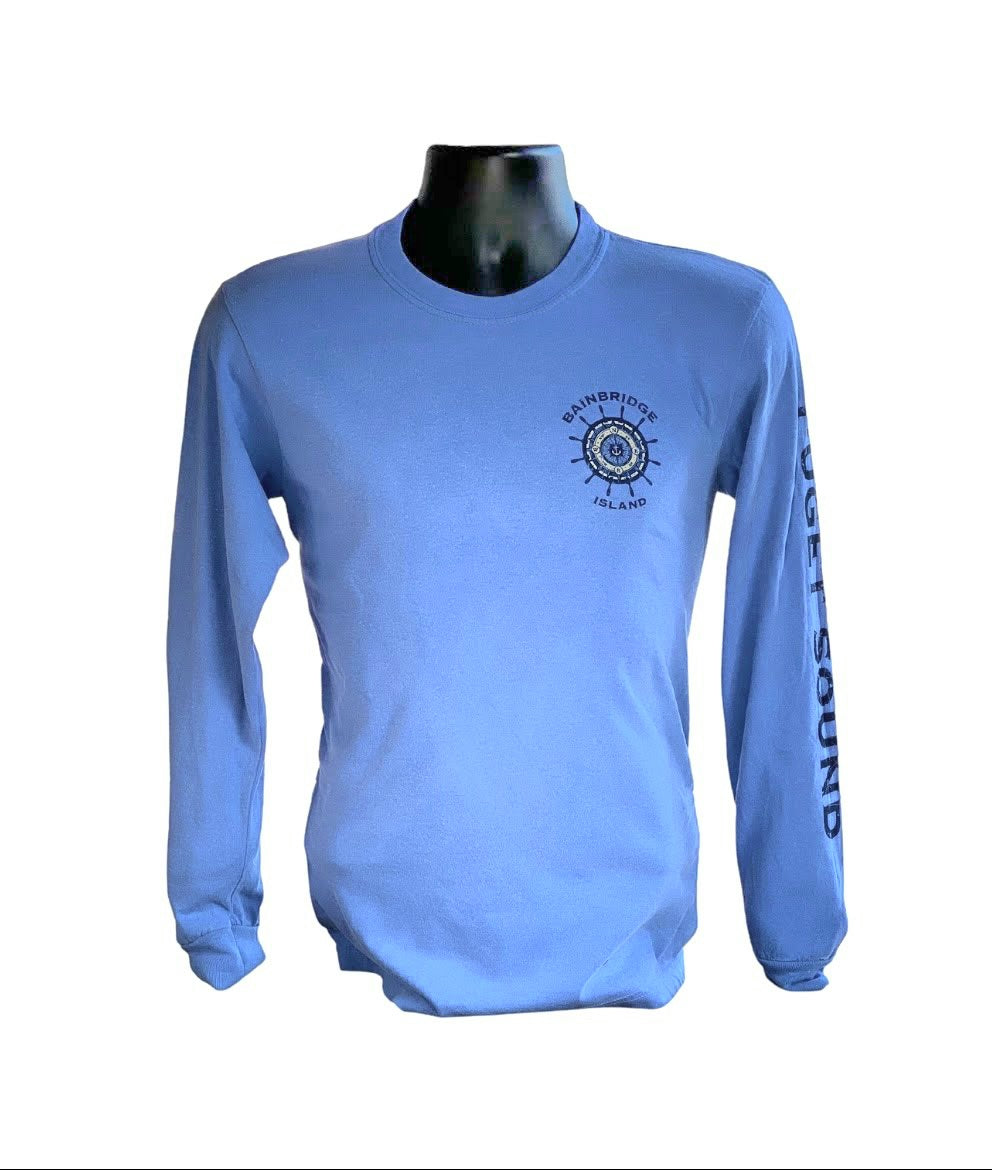 Bainbridge Island Harbormaster Long Sleeve Shirt - Flo Blue