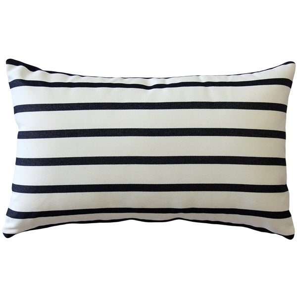 12" x 19" Lido Indigo Sunbrella Outdoor Lumbar Pillow