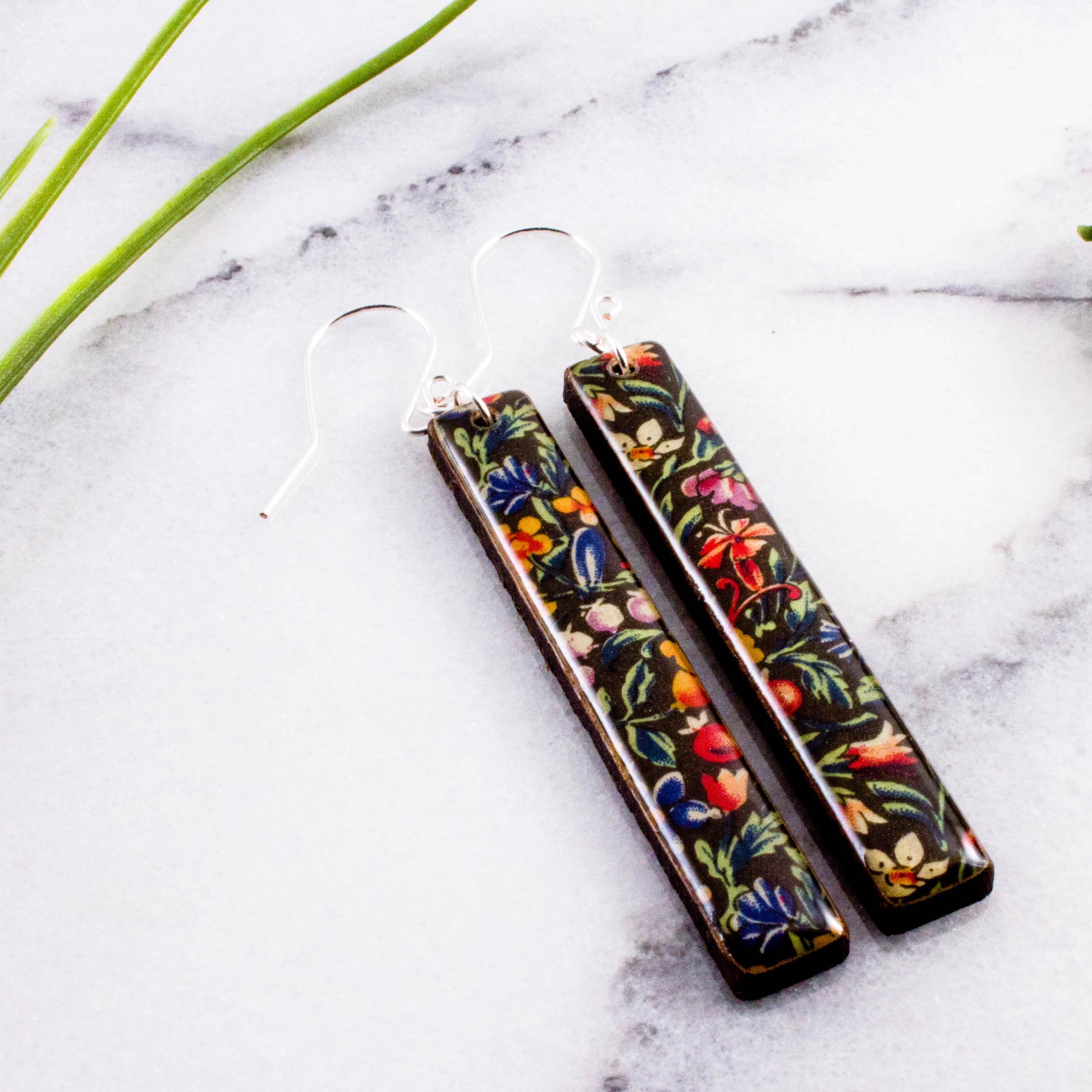 Dark Meadow Bar Earrings