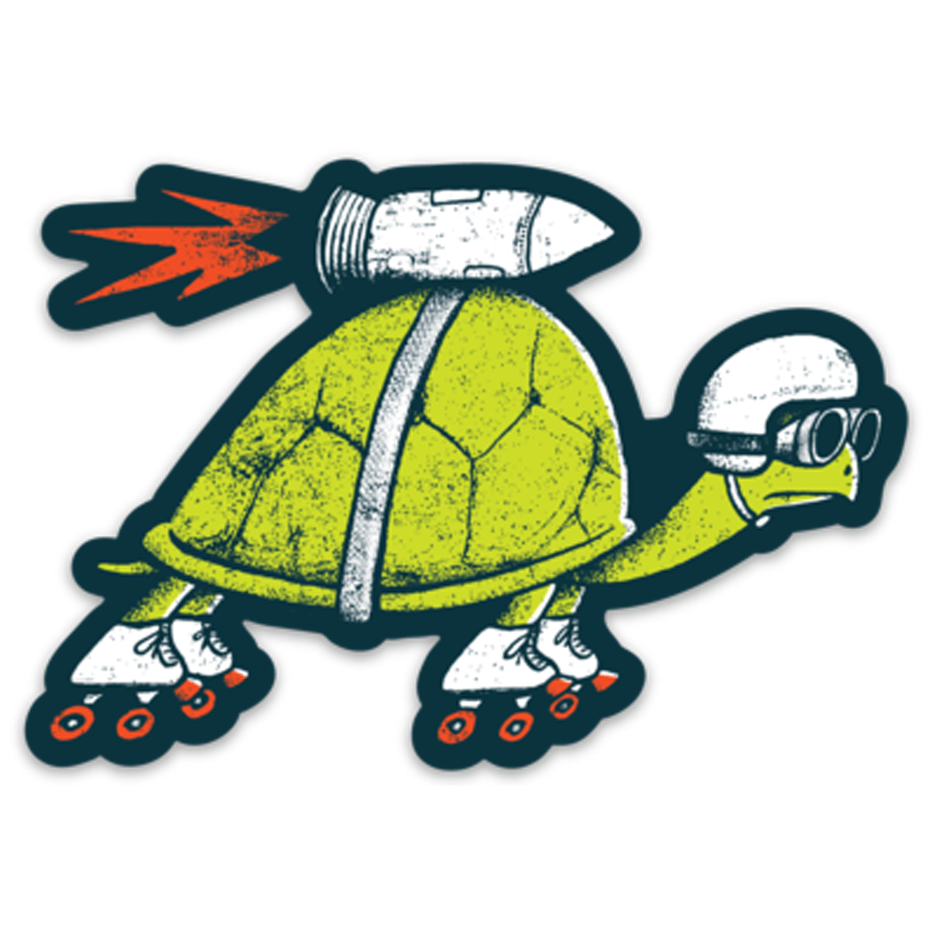 Rocket Turtle Sticker