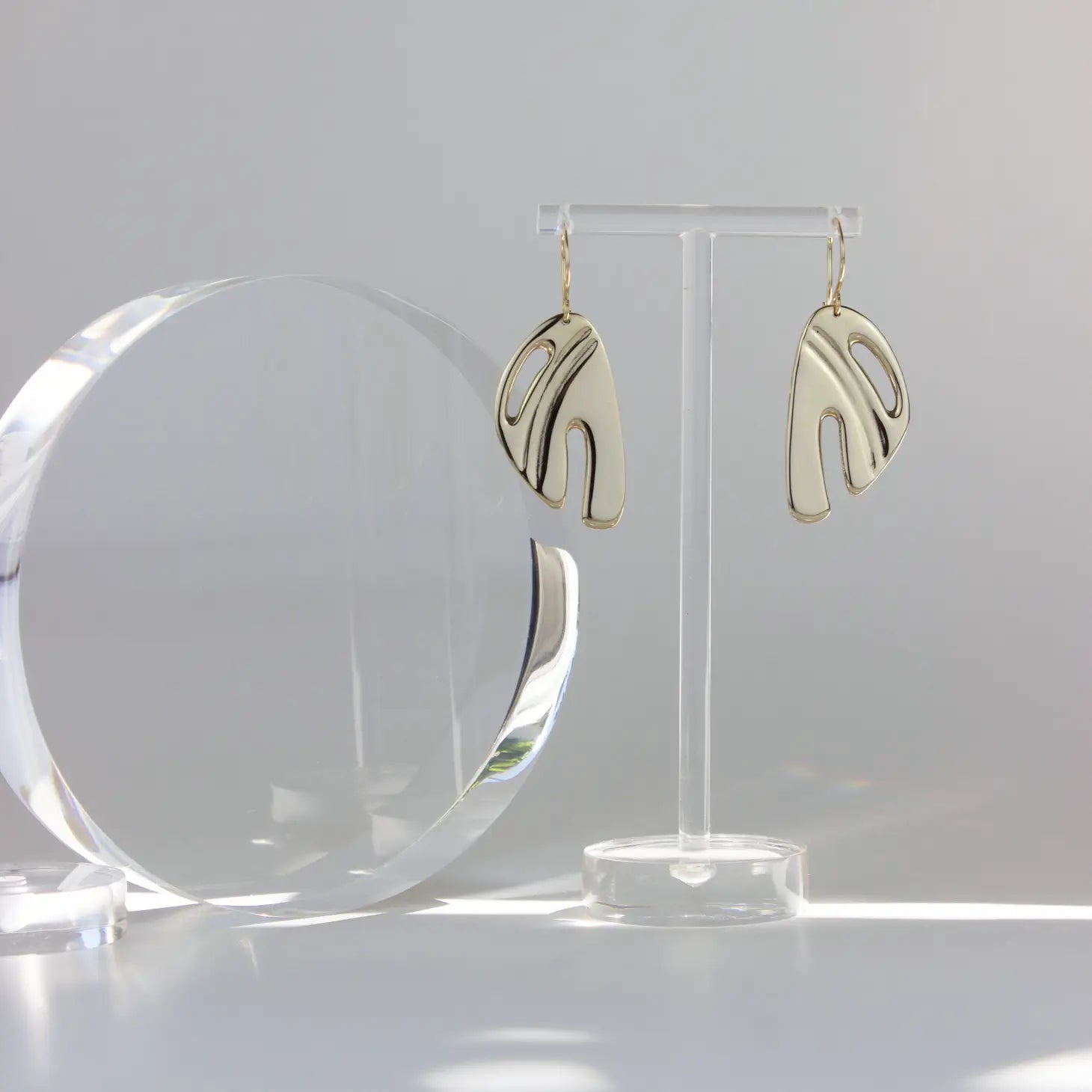 Abstract Monstera Earrings