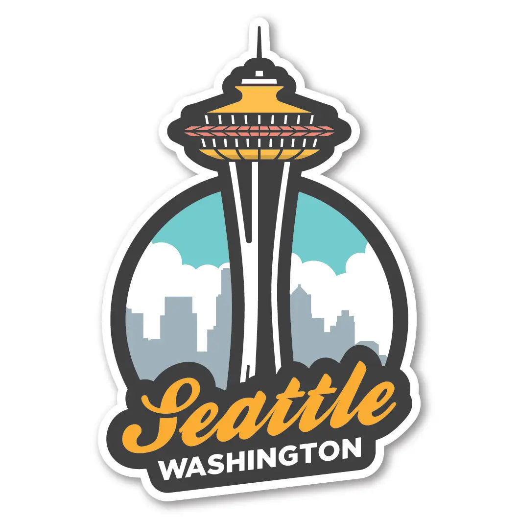 Acrylic Magnet Seattle Washington Space Needle Day Badge