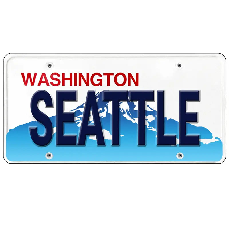 Acrylic Magnet Seattle License Plate