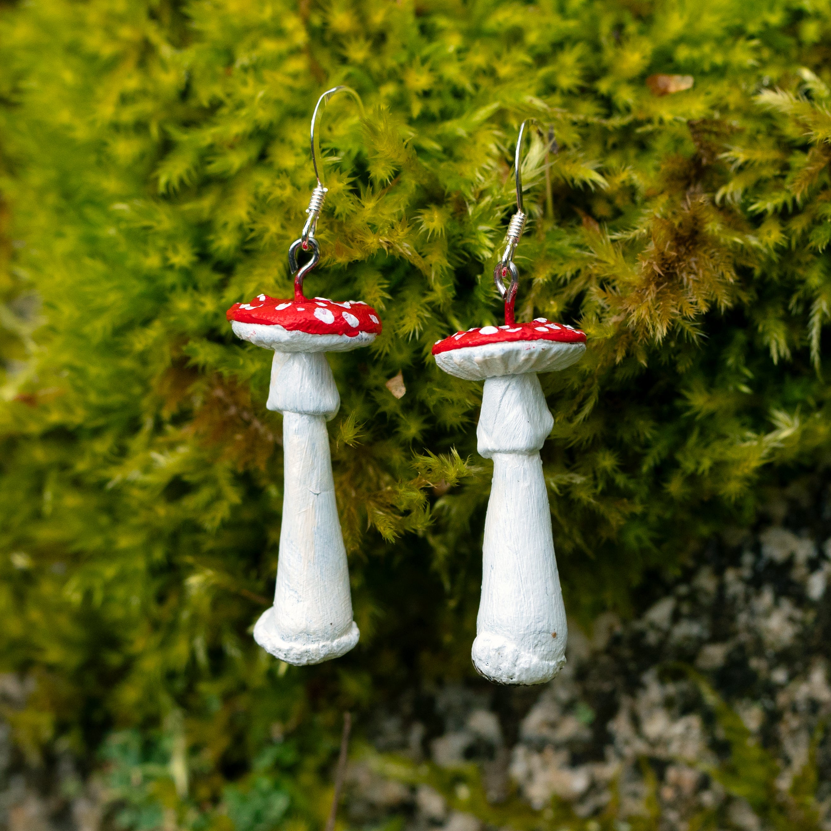 Amanita Muscaria Mushroom Earrings