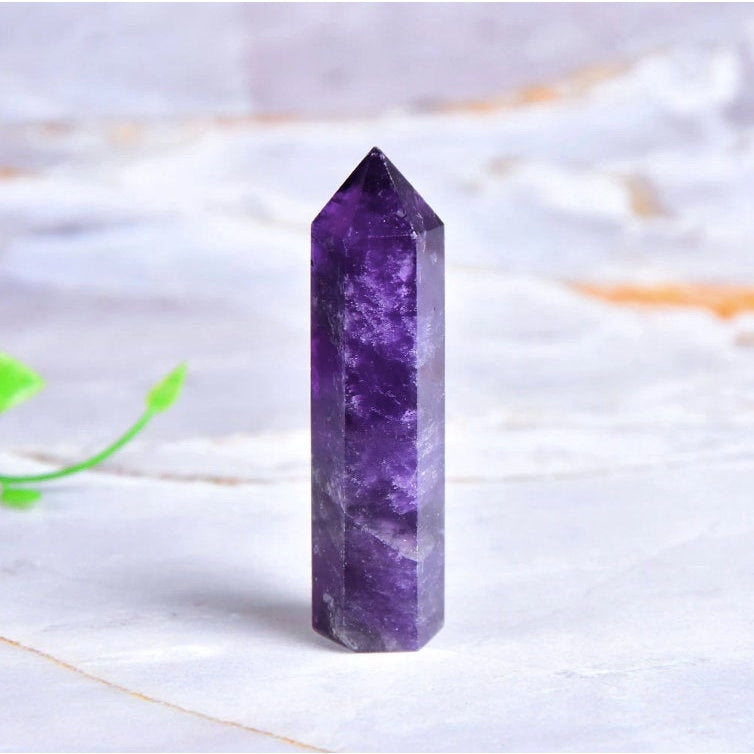 High Quality Natural Amethyst Hexagonal Crystal Column  2.75 to 3