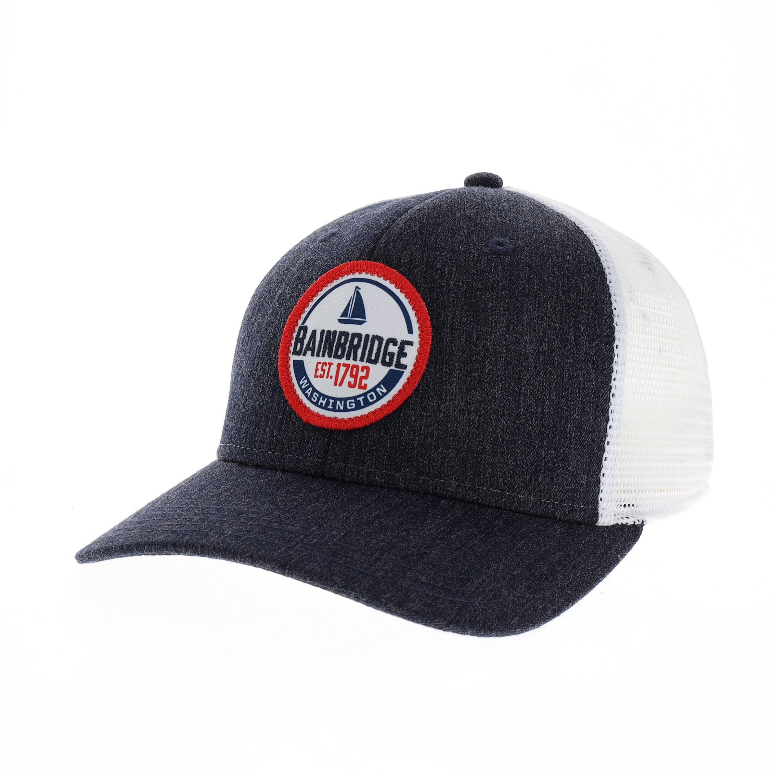 Bainbridge Island Navy/White Trucker Snapback Hat