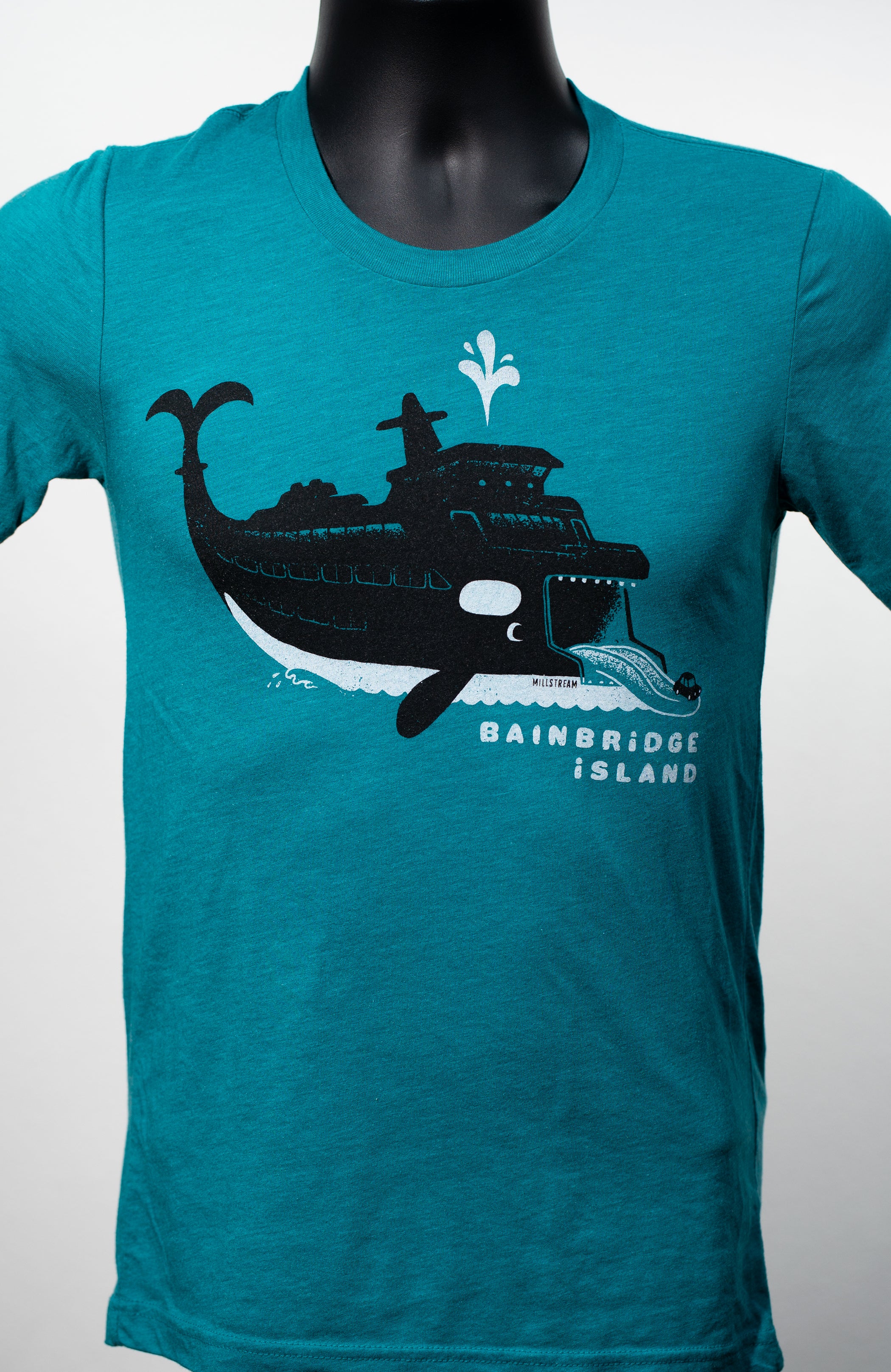 Bainbridge Island Orca Ferry Short Sleeve Shirt | Teal