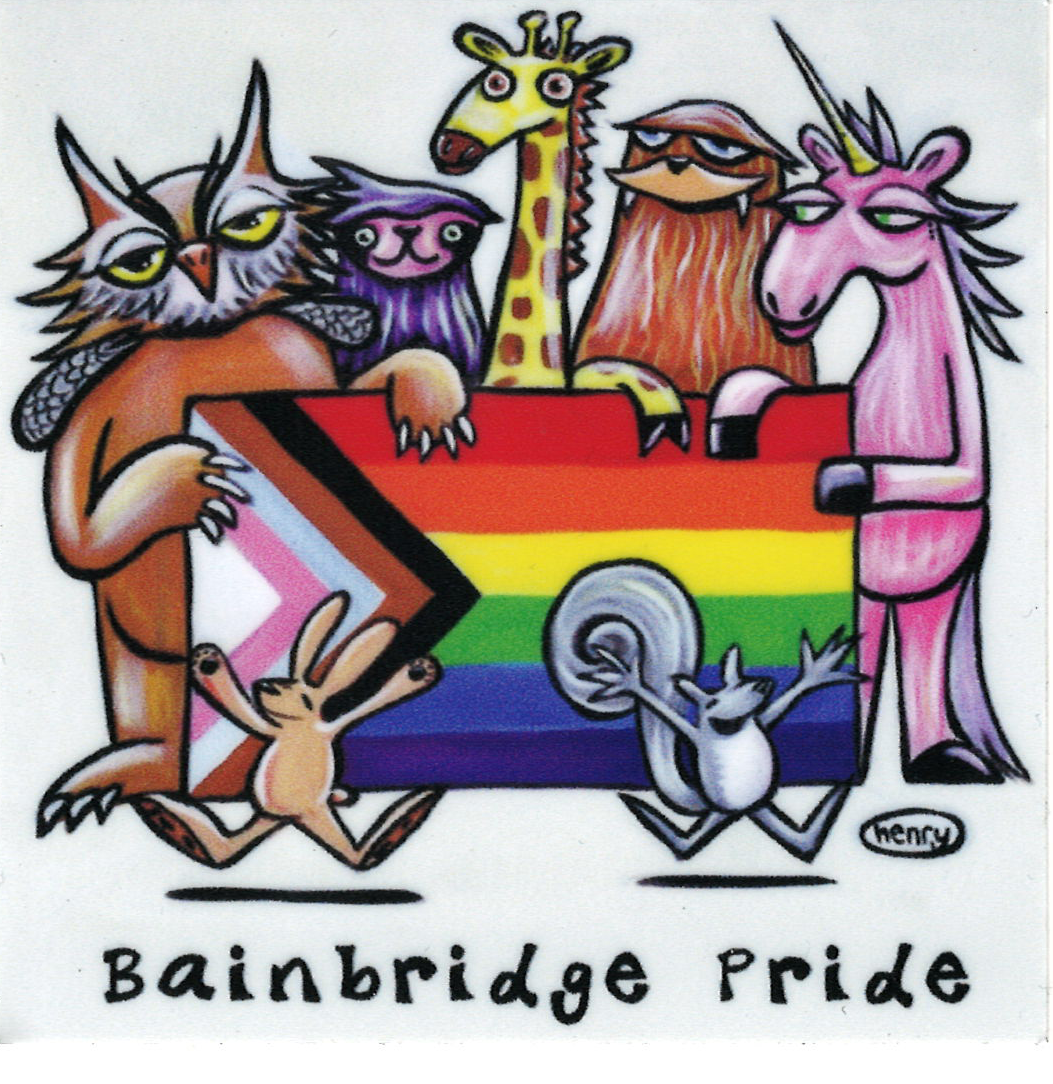 Bainbridge Pride Sticker Millstream Bainbridge