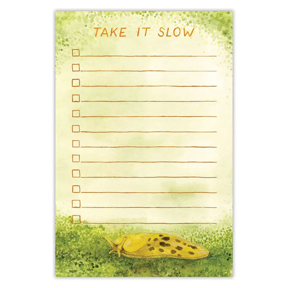 Banana Slug Take It Slow - Watercolor Nature Notepad