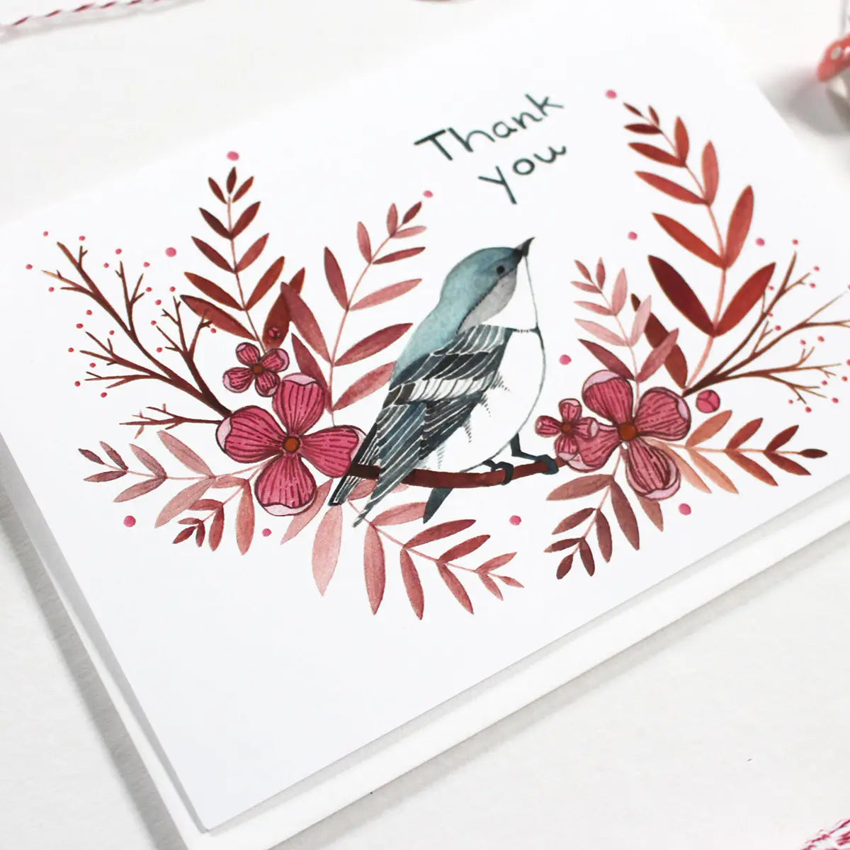 Blue Bird Thank You Card