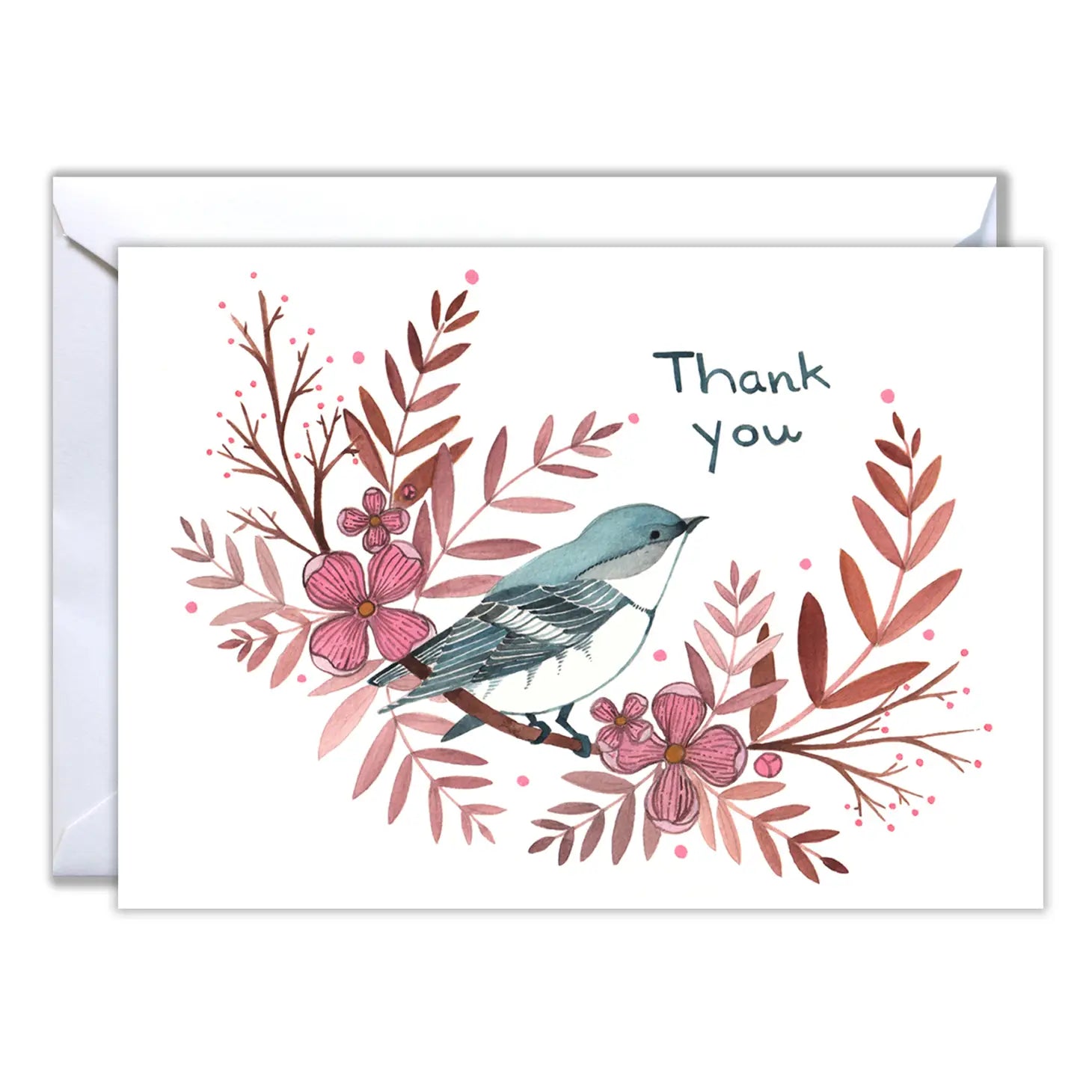 Blue Bird Thank You Card