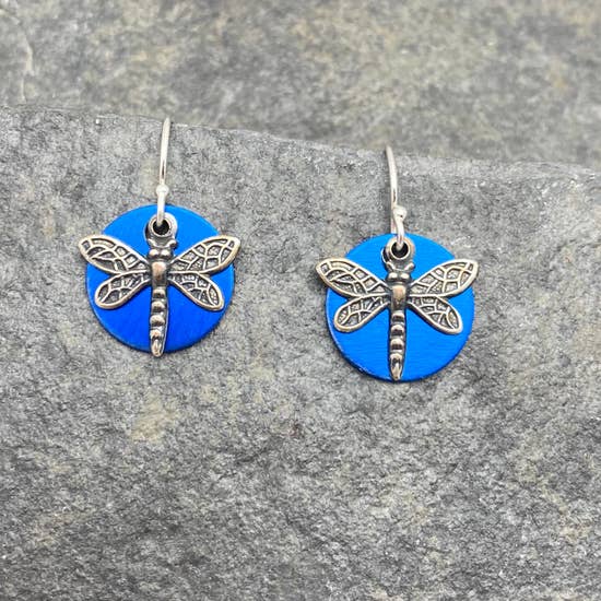 Blue Dragonfly Earrings