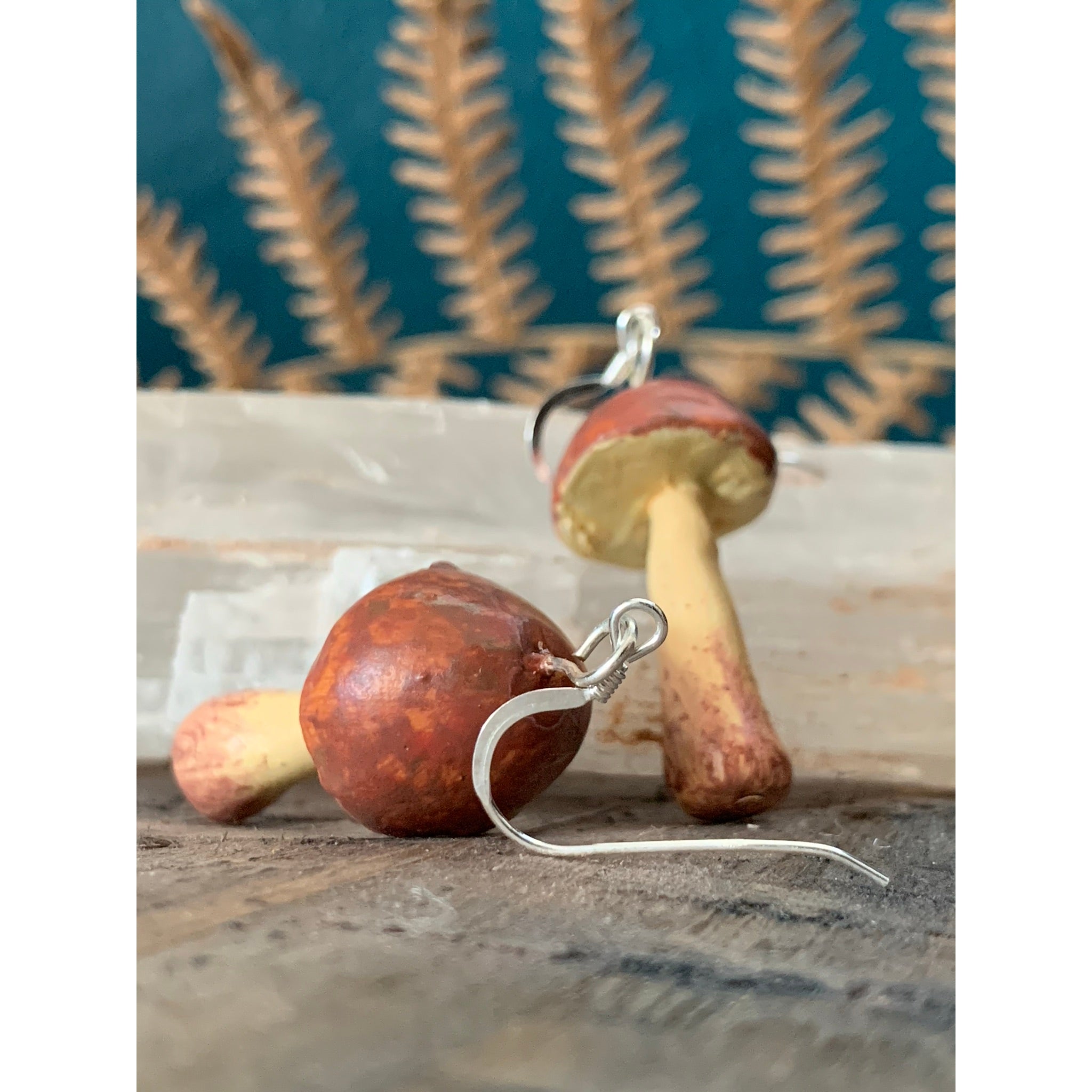 Bolete Mushroom Earrings