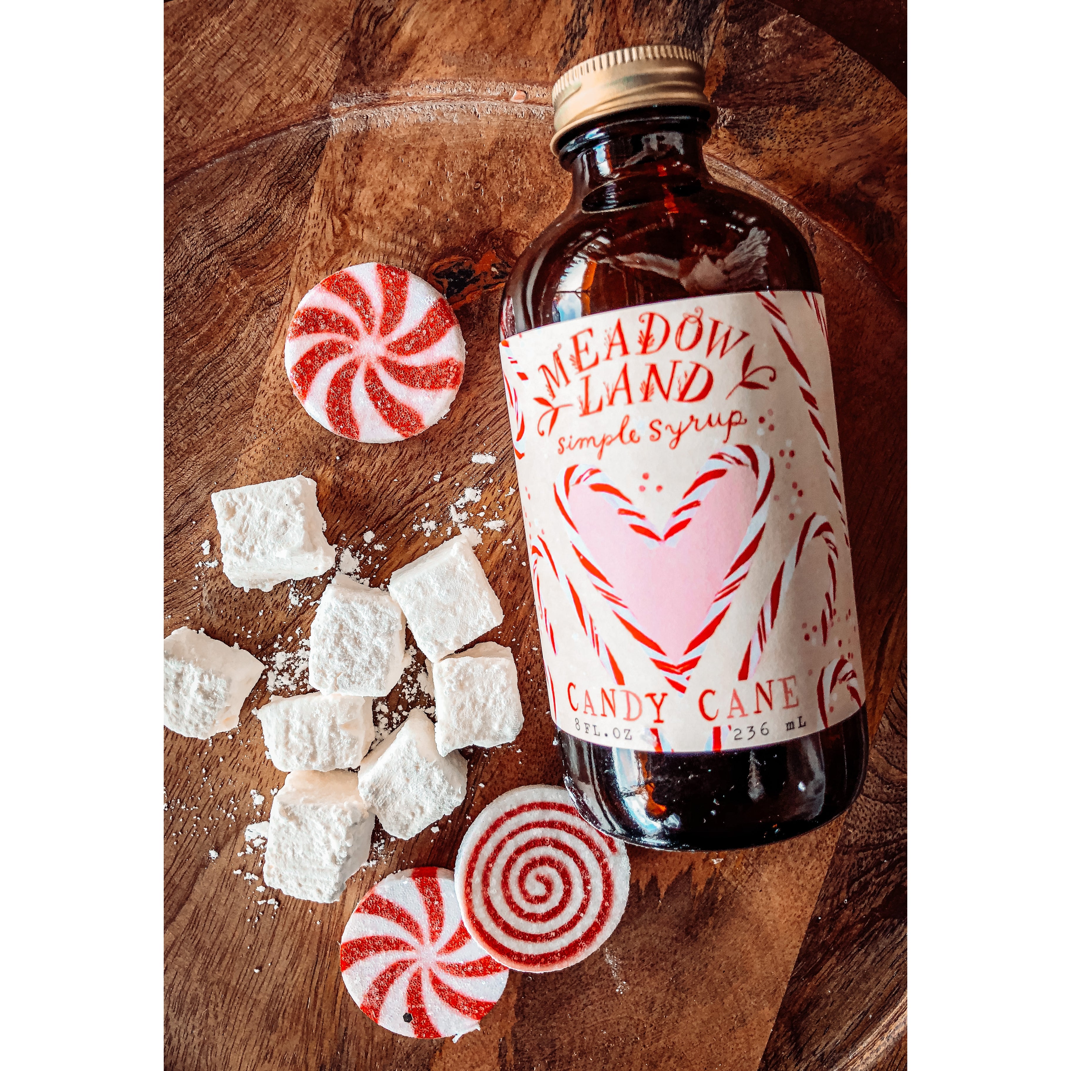 8 oz Candy Cane Simple Syrup