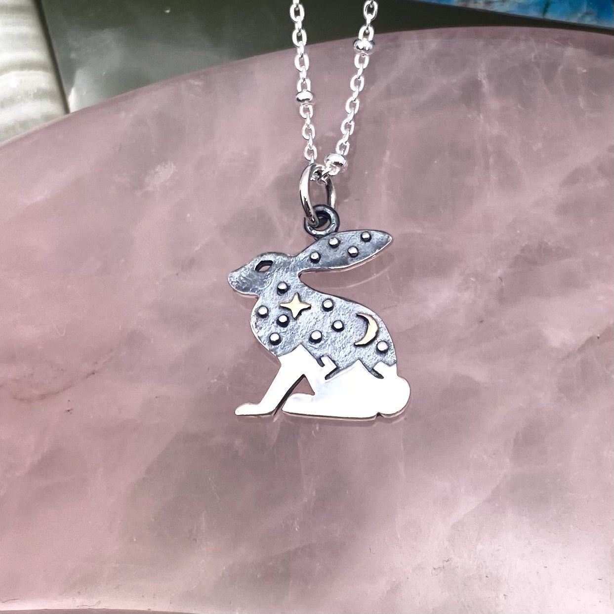 Celestial Rabbit Necklace | Sterling Silver