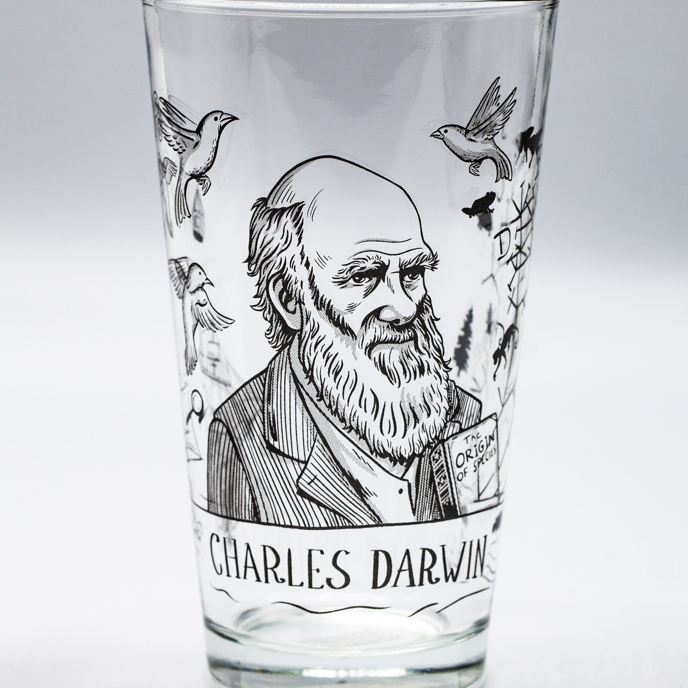 Charles Darwin - Heroes of Science Pint Glass