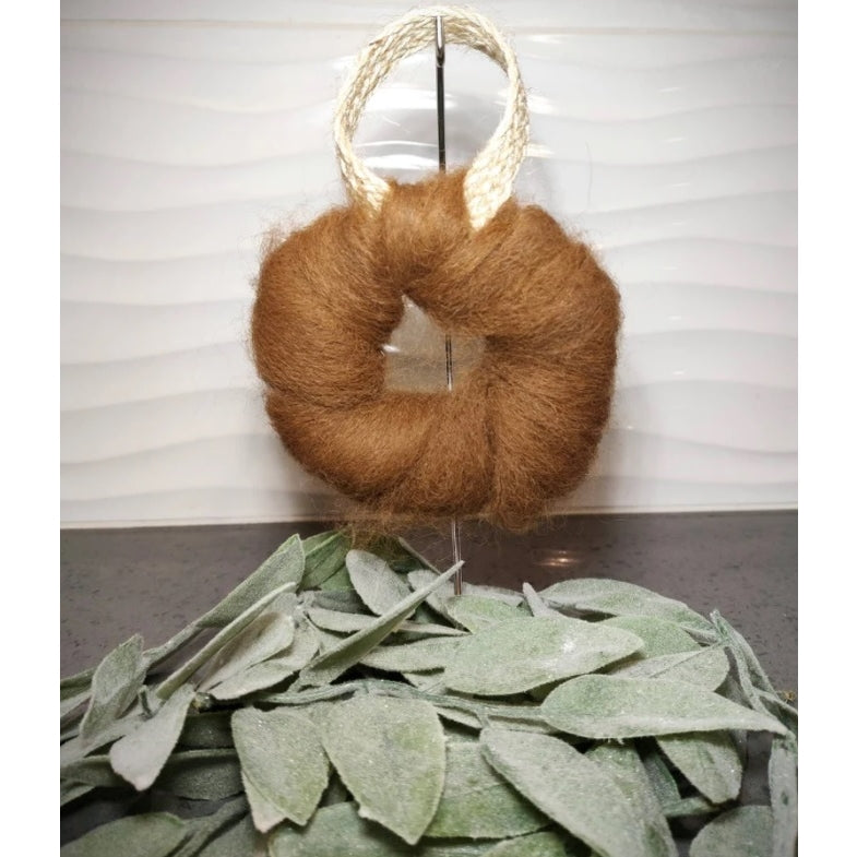 Alpaca Fiber Bird Nesting Mini-Wreath