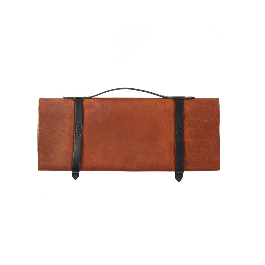 Cognac Leather Knife Roll (Pre Order)