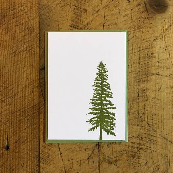 Conifer Letterpress Gift Enclosure Card