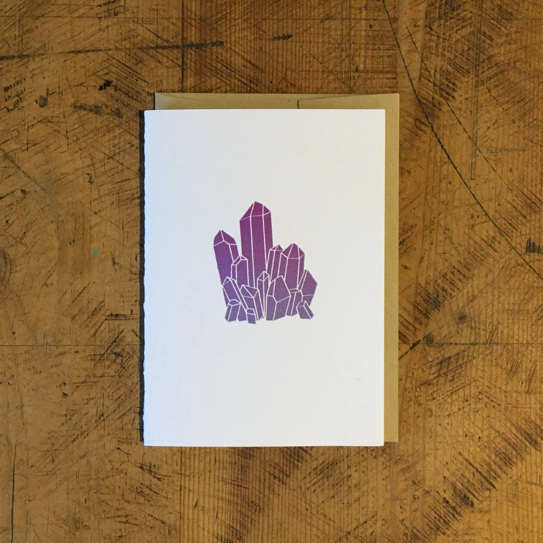 Crystals Letterpress Card