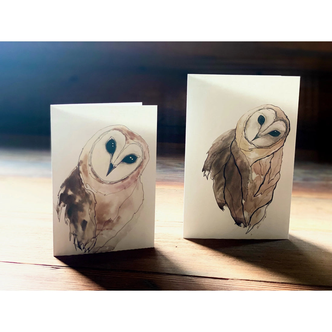 Curious Barn owl Folding Card