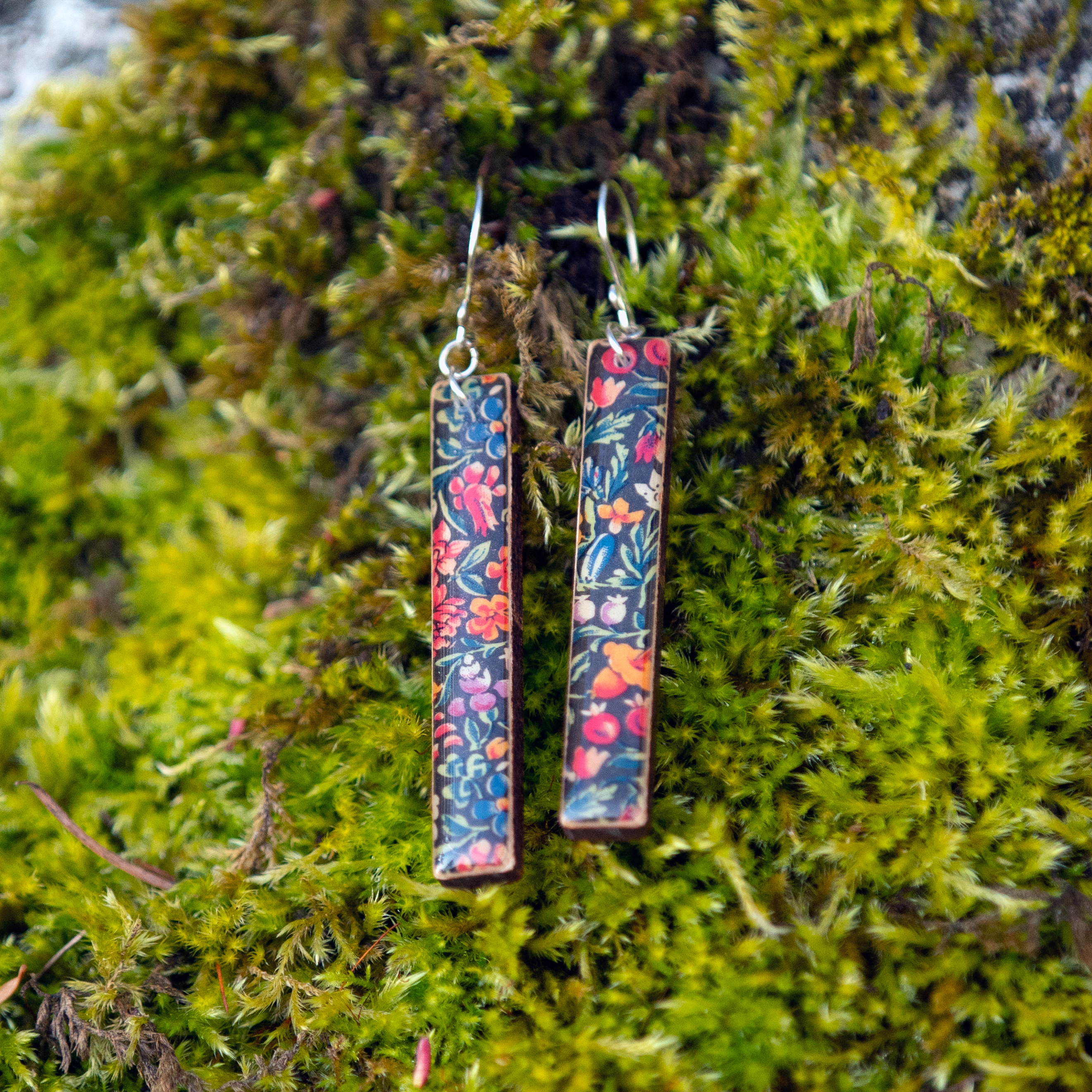 Dark Meadow Bar Earrings