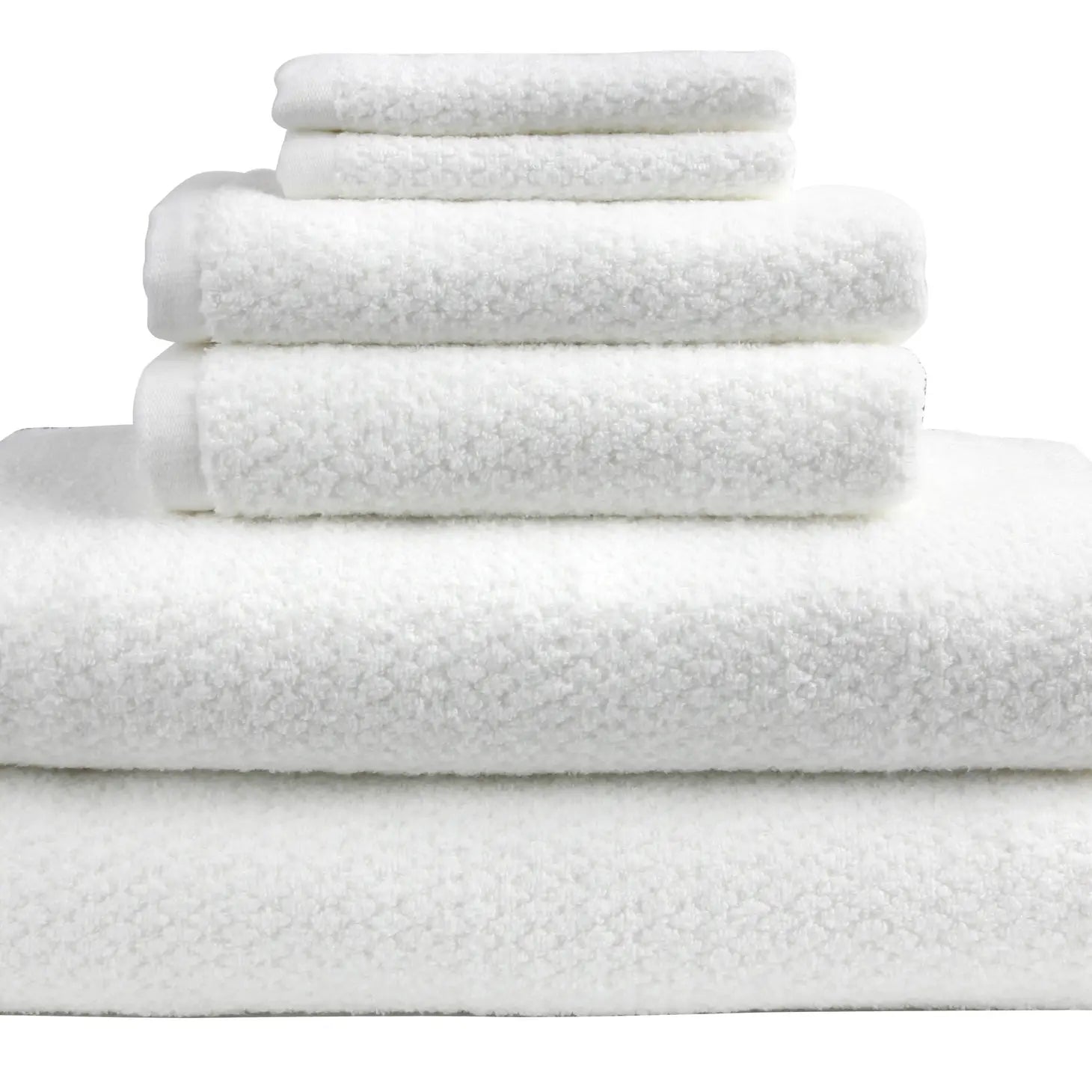 Diamond Jacquard 6 Piece Bath Sheet Towel Set, White