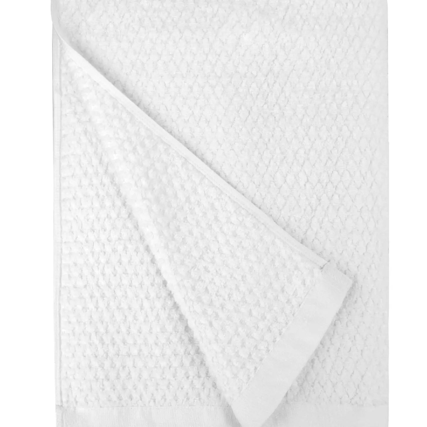 Diamond Jacquard Towels Bath Sheet Towel - 1 Piece, White