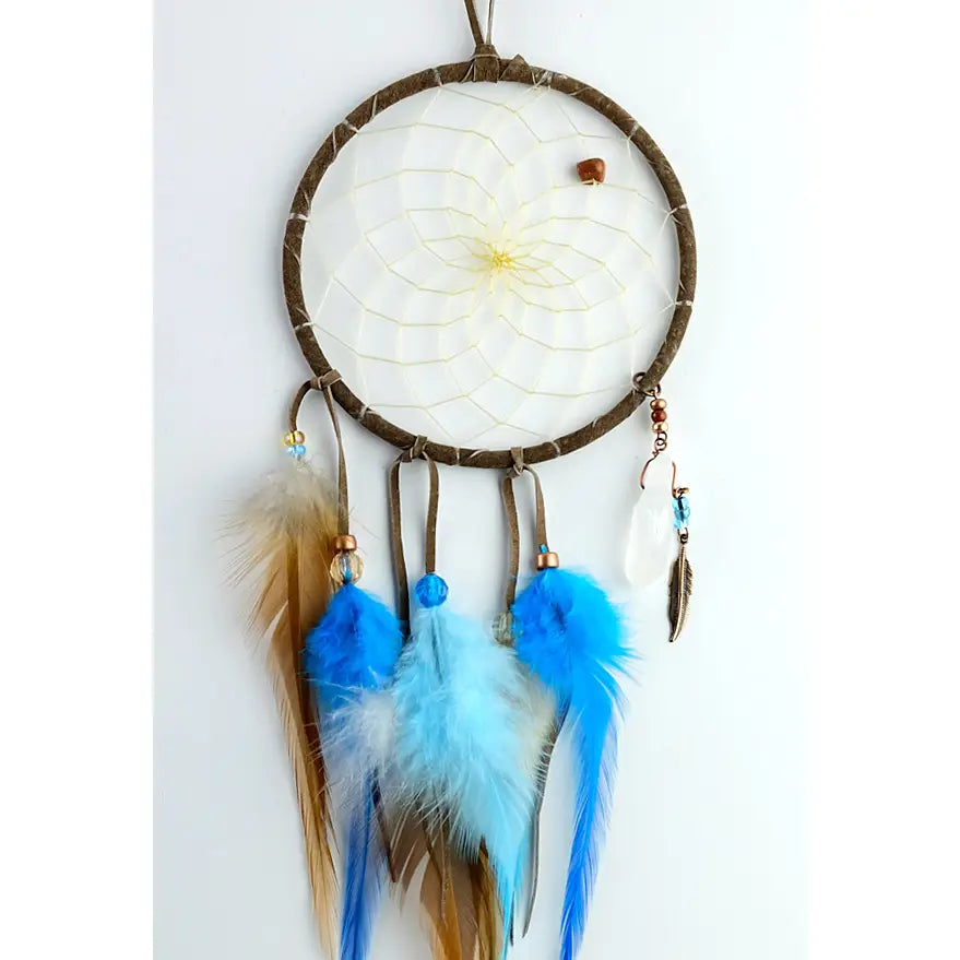 4" Dream Catcher - Brown/Turq