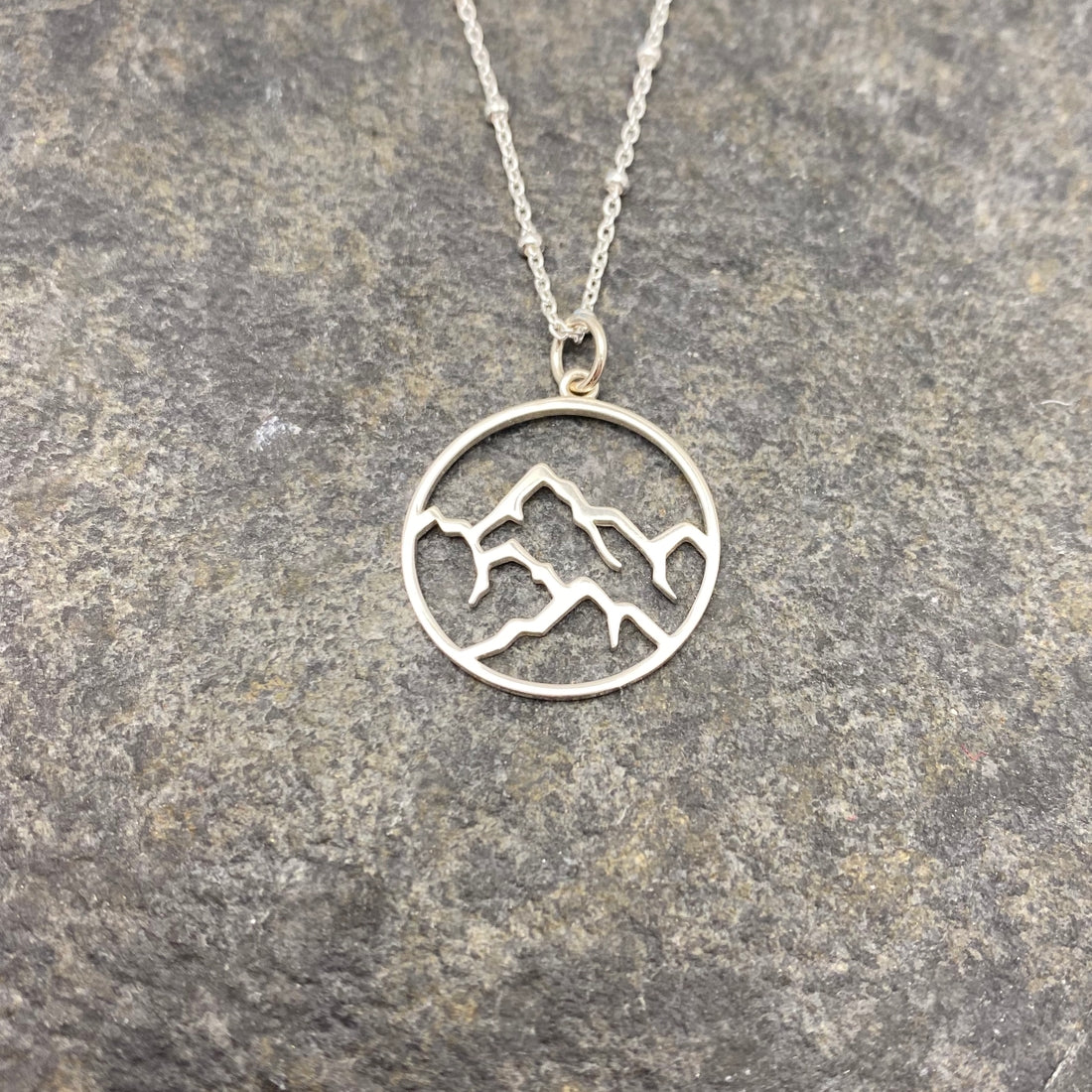 Large Elemental Mountain Outline pendant necklace